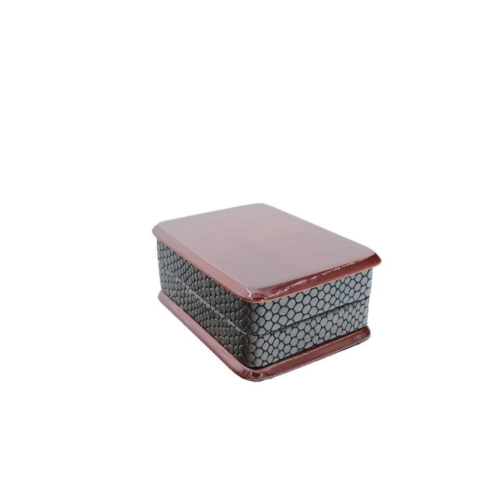 Ulaş - Мини-коробка с деревянным кожаным покрытием 8x11см