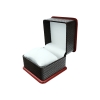 Koray - Wooden Leather Covered Handcuff Bracelet and Watch Box 10x10cm